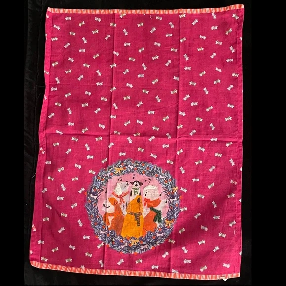 Caroling Dog Dish Towel from Anthropologie - Picture 3 of 5